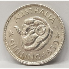 AUSTRALIA 1939 . ONE 1 SHILLING . TONED . EXCELLENT CONDITION